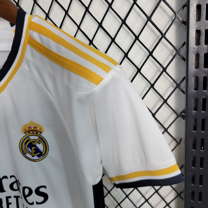 Conjunto Infantil Real Madrid 23/24  - Camisa e Bermuda