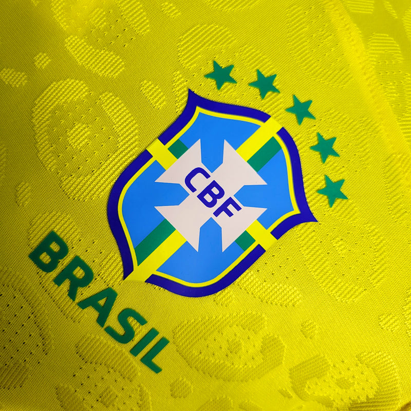 Camisa Brasileira Player Amarela - Copa Qatar 2022